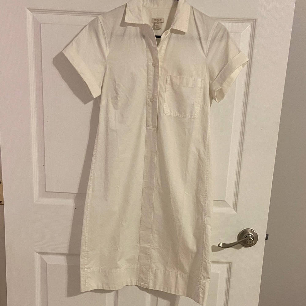 J. Crew Cream Short Sleeve Dress